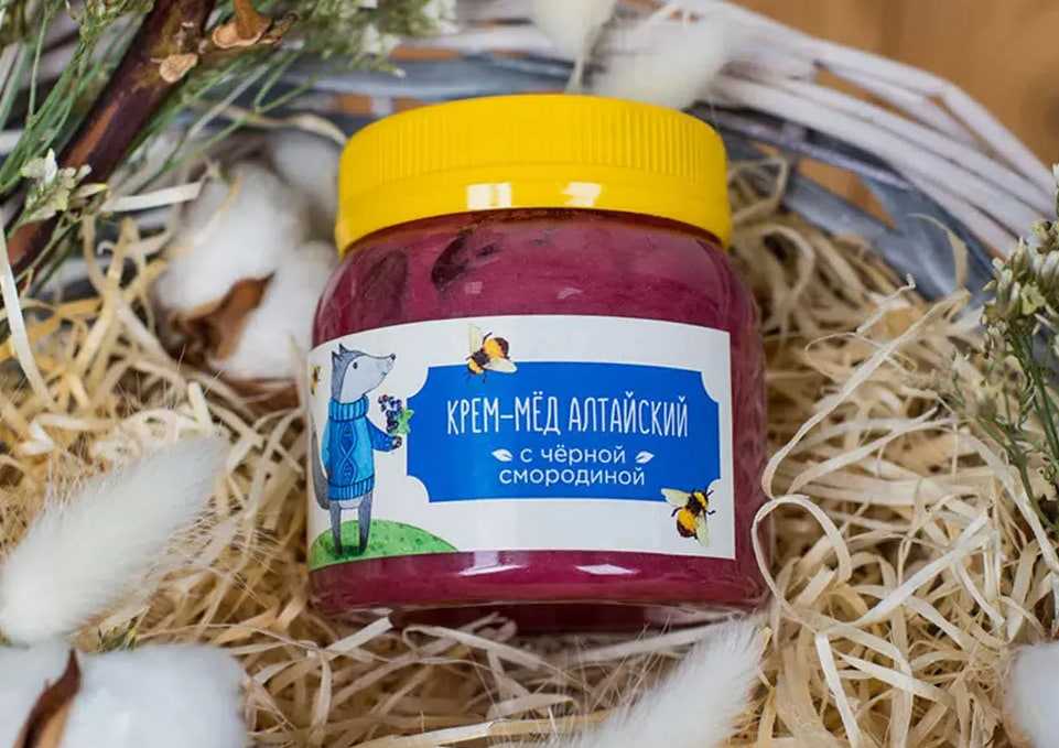 Алтайский Крем-мёд со смородиной (300 г) — фото