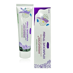 Зубная паста АКВАБИОЛИС "Крымские травы" 100 мл — фото