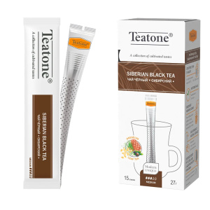 Чай черный с ароматом кедраи можжевельника "Сибирский" TEATONE, 15*1,8 гр. — фото