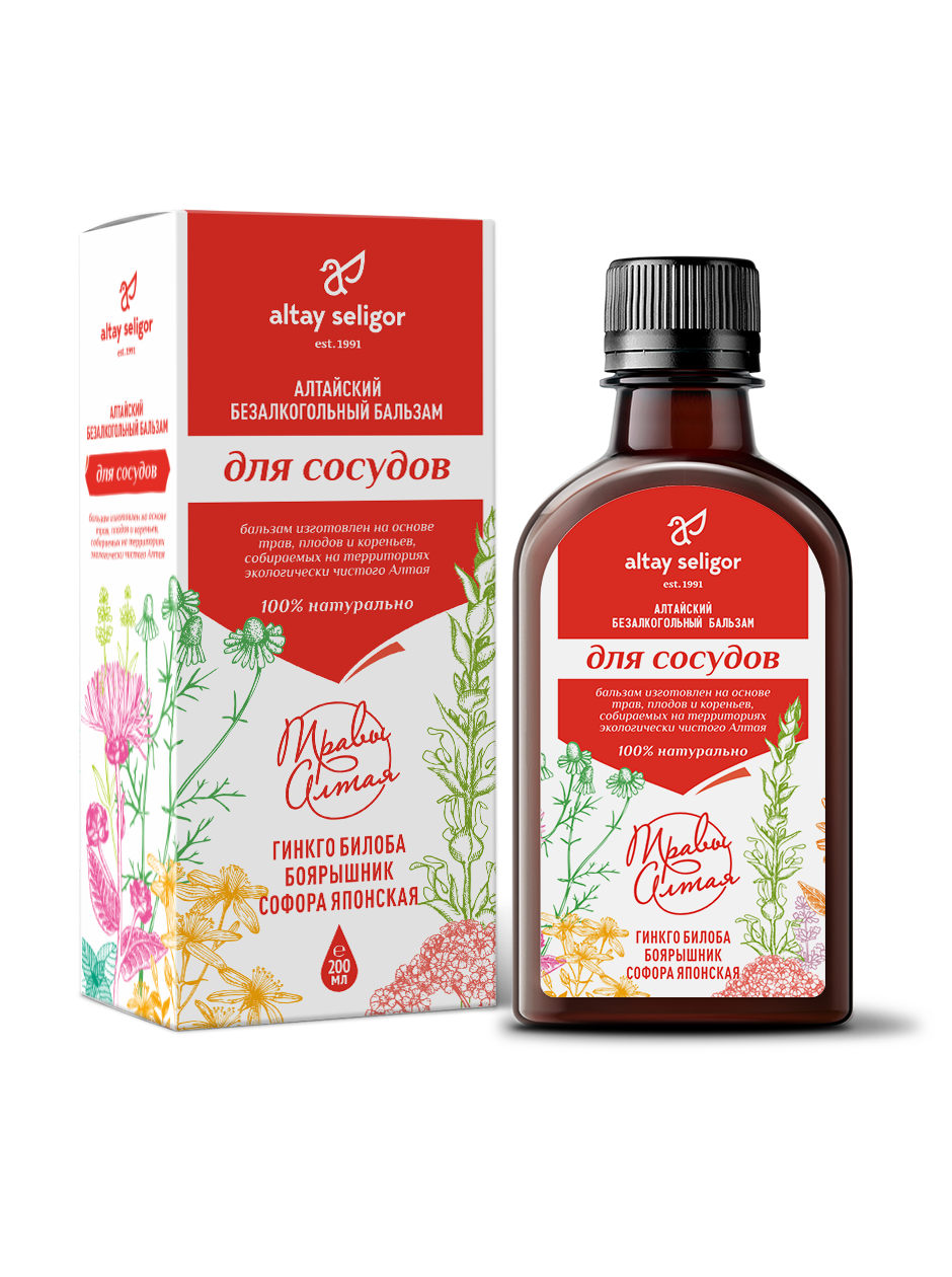 Алтайский безалкогольный бальзам Для сосудов 0,200 мл пл — фото