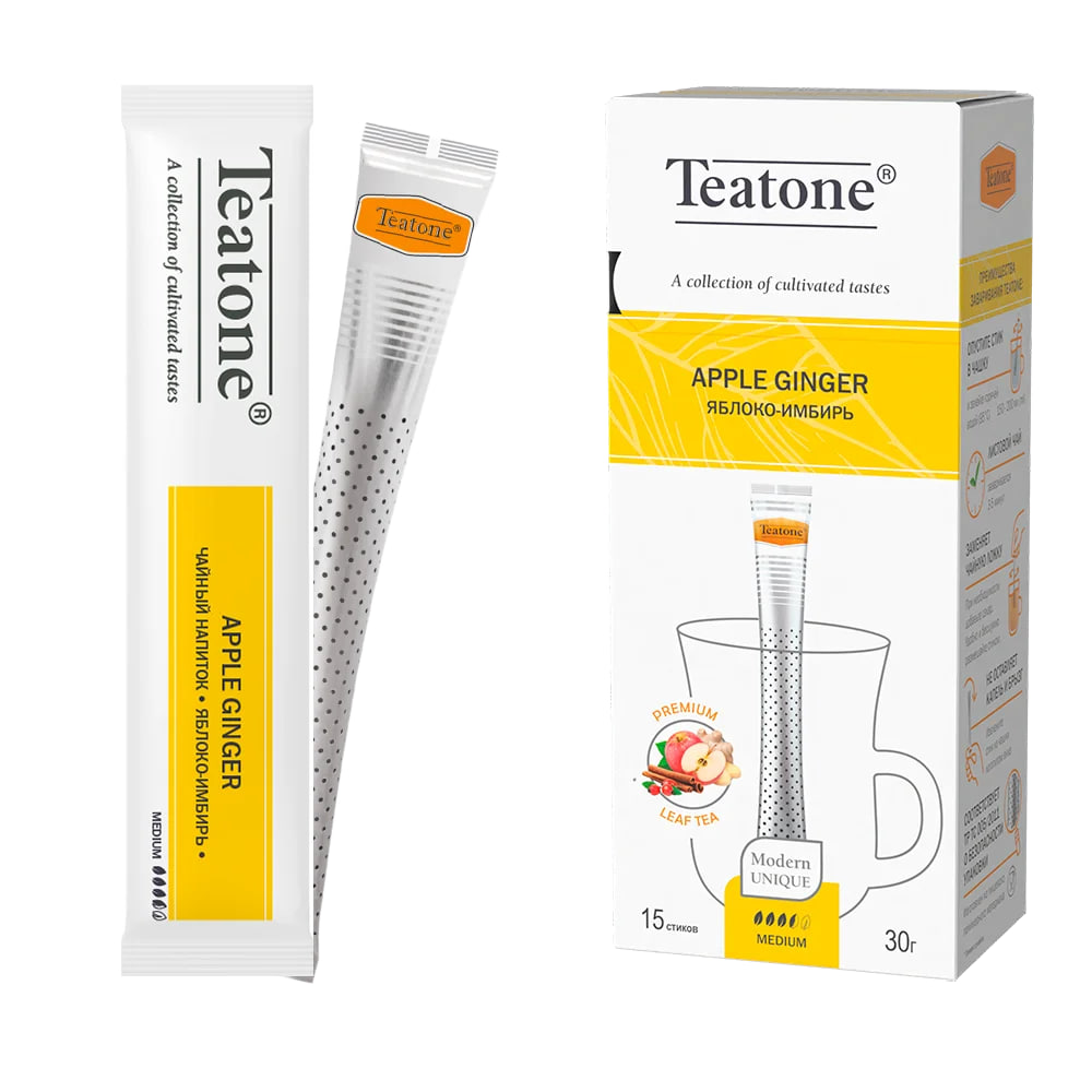 Чай яблоко-имбирь TEATONE, 15*2 гр. — фото