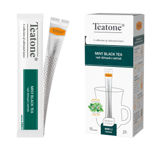Чай черный с мятой TEATONE, 15*1,8 гр. — фото