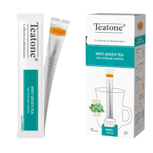 Чай зеленый с мятой TEATONE, 15*1,8 гр. — фото