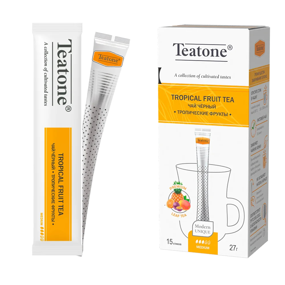 Чай черный "Аромат тропических фруктов" TEATONE, 15*1,8 гр. — фото