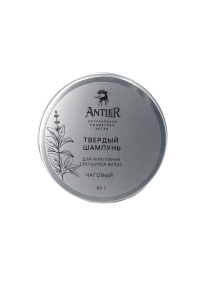Antler Твердый шампунь Чаговый - очищение кожи головы и укрепление секущихся волос, 60 г — фото