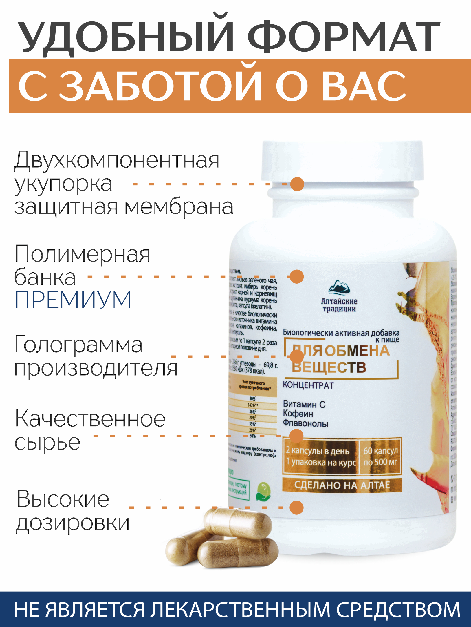 (ЧЗ) БАД "Концентрат Для обмена веществ" 60 кап — фото