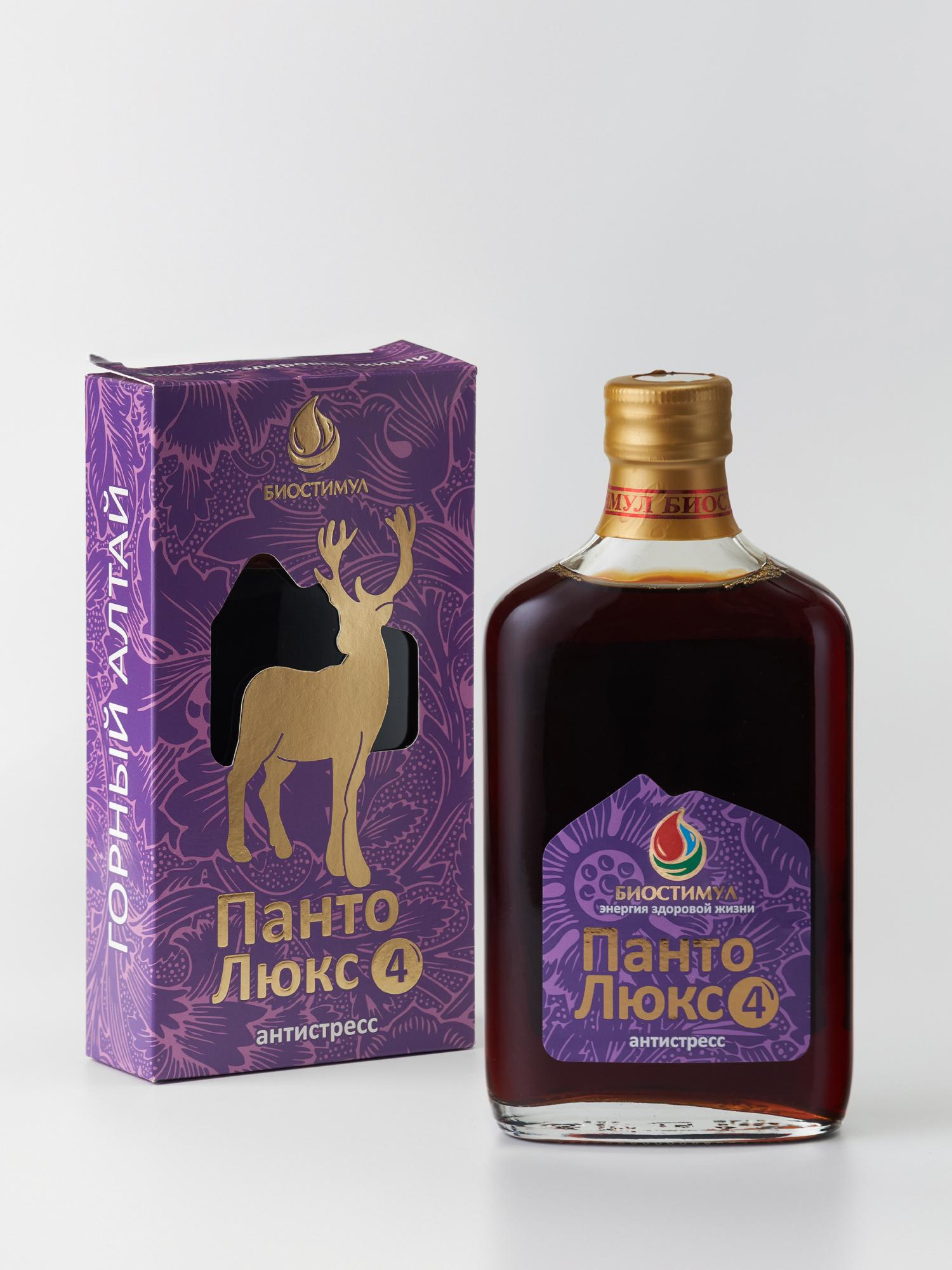 "Панто-Люкс" №4 Антистресс, безалкогольный фитопанториновый бальзам 250мл — фото