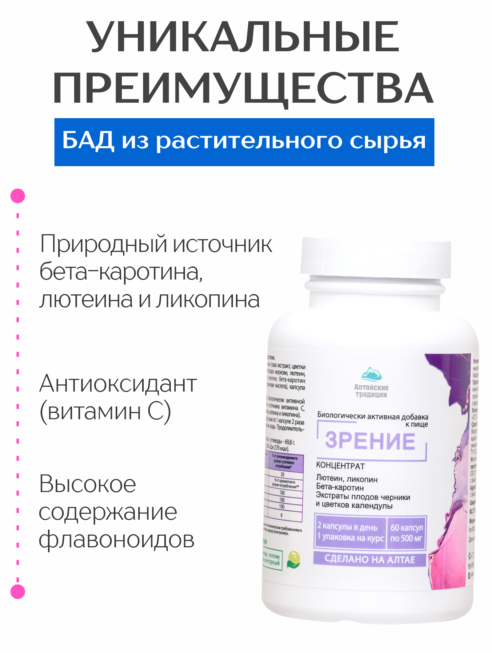 (ЧЗ) БАД "Концентрат Зрение" 60 кап — фото