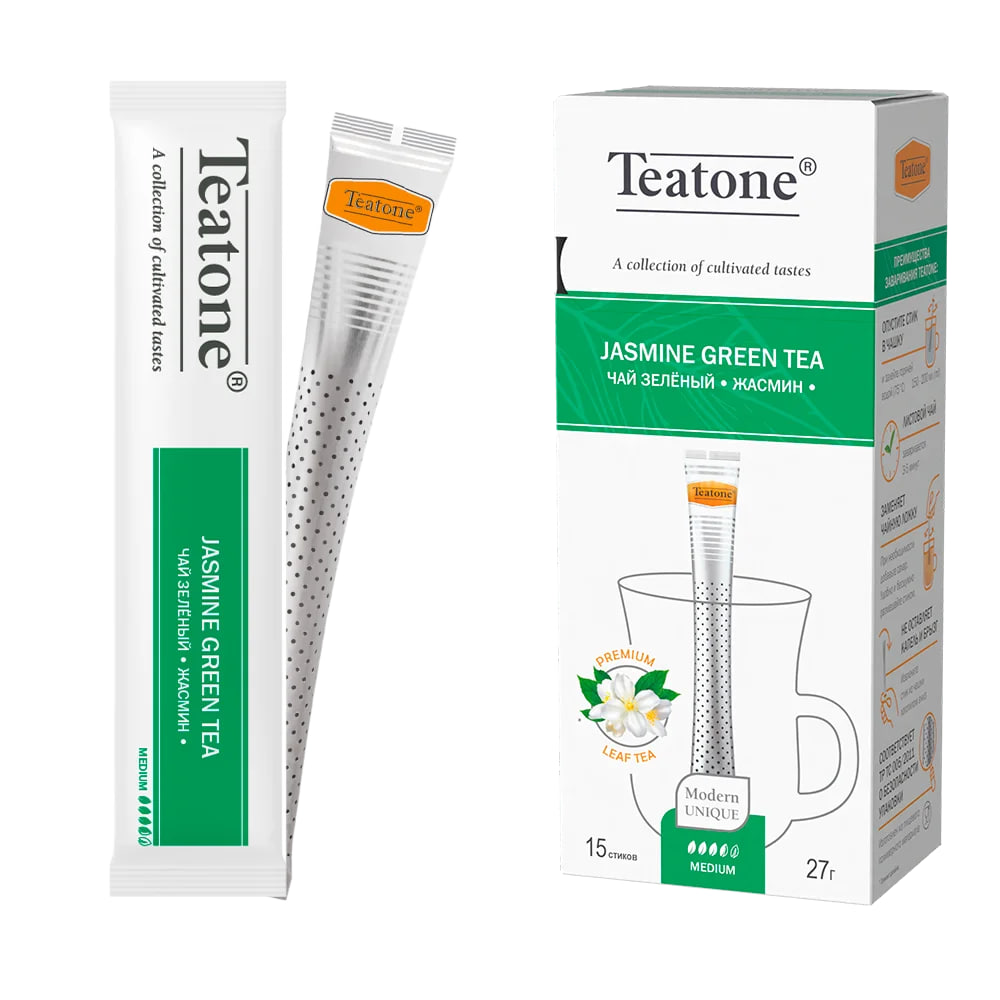 Чай зеленый "Аромат жасмина" TEATONE,15*1,8 гр. — фото