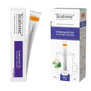 Чай черный с чабрецом TEATONE, 15*1,8 гр. — фото