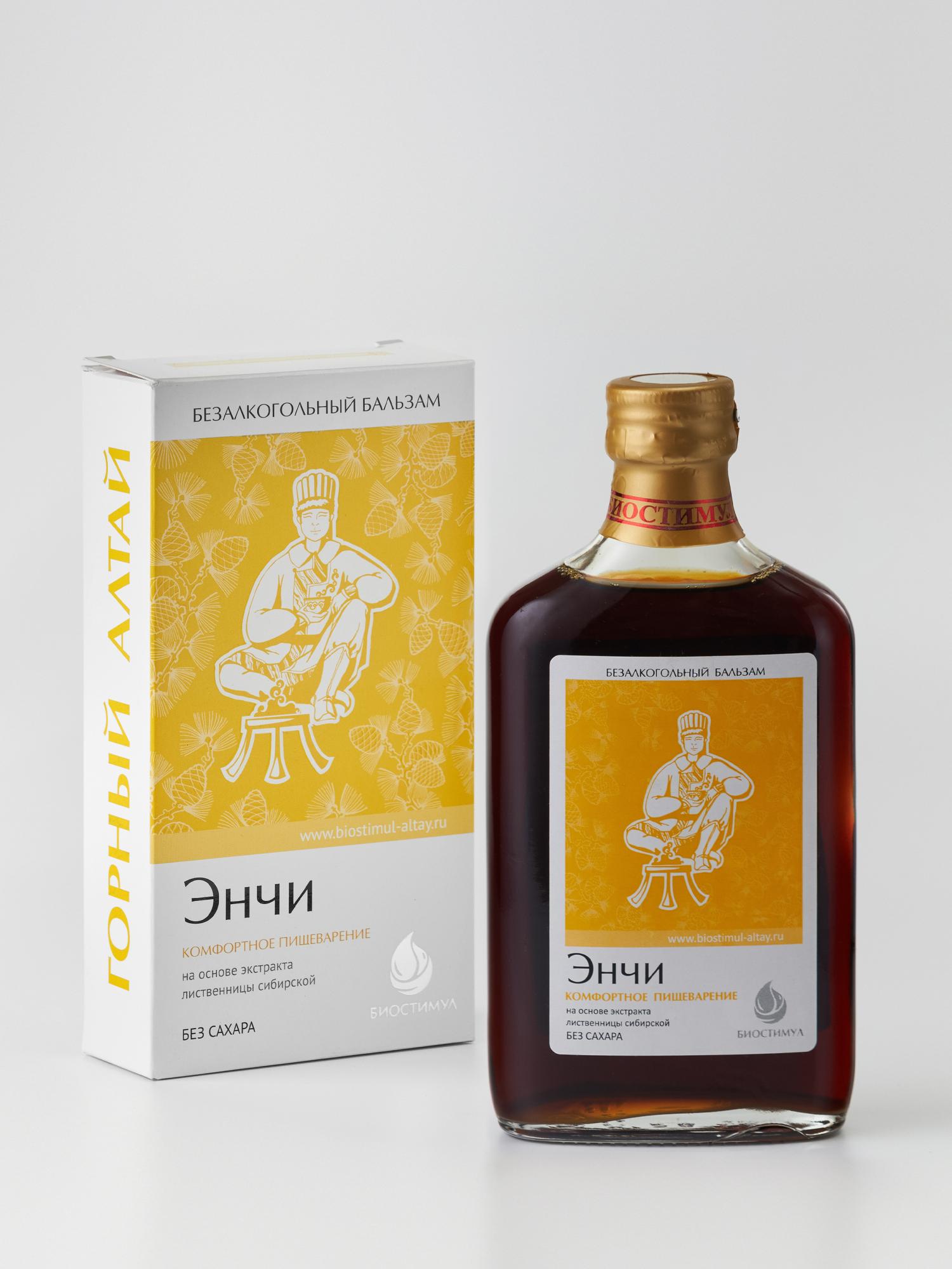 Безалкогольный бальзам "Энчи". Комфортное пищеварение 250мл без сахара — фото