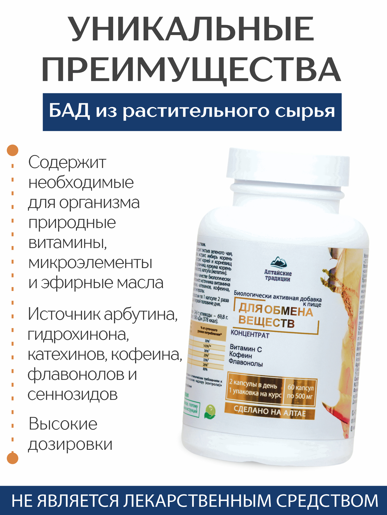 (ЧЗ) БАД "Концентрат Для обмена веществ" 60 кап — фото