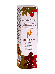 Крем-бальзам для ступней и пяток АКВАБИОЛИС "От трещин" 100 мл — фото