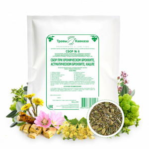 (ЧЗ) БАД "Серия Зеленая Аптека" Сбор № 6 при бронхите, астматическом бронхите, кашле, 200 гр. — фото