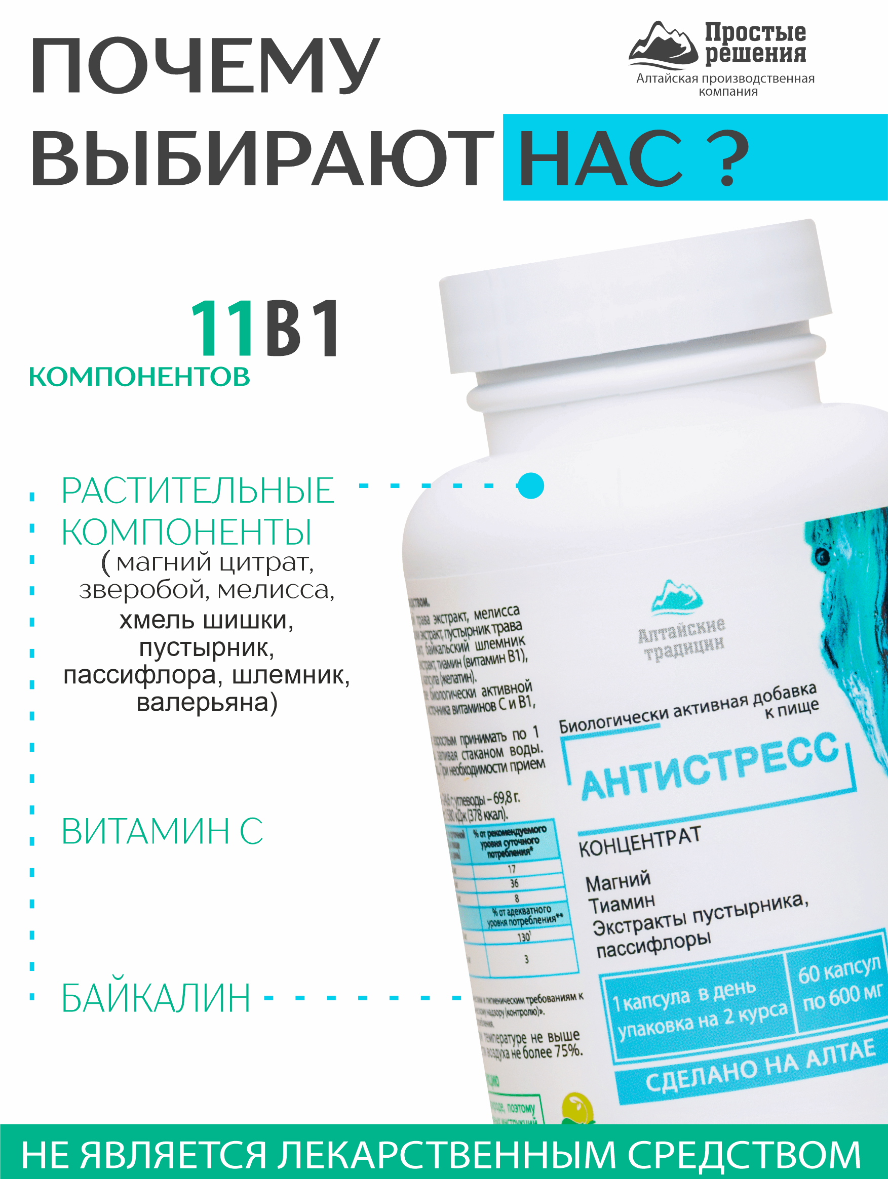 (ЧЗ) БАД "Концентрат Антистресс" (Concentrate Antistress) 60 кап — фото